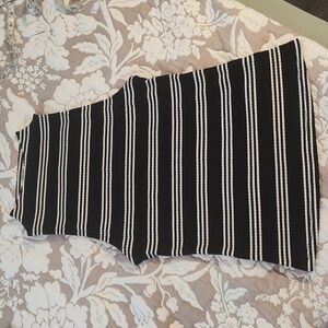 Maeve by Anthropologie Striped Sleevelss Mock Neck Top